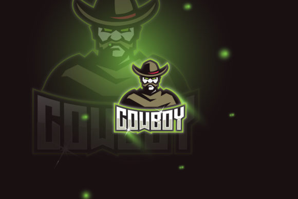 Cowboy Logo E-Sport Gaming: Graphics for Logos