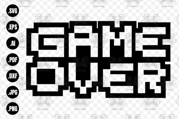 Game Over Retro Video Game Graphics & Print Templates