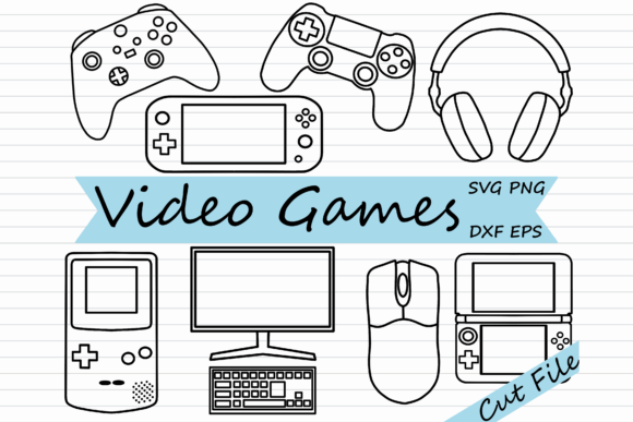 Gaming Clipart Set: Graphics for Crafts