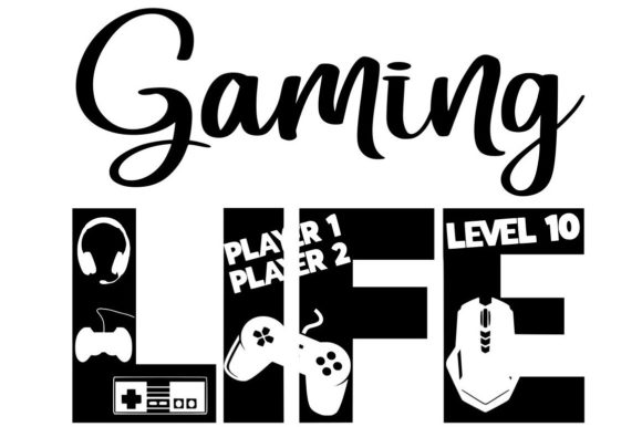Gaming LIFE SVG: Graphics for Crafts