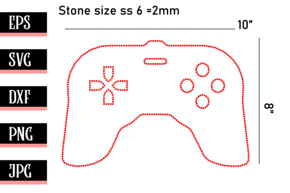 Gaming Symbol Rhinestone Template: Graphics for Crafts