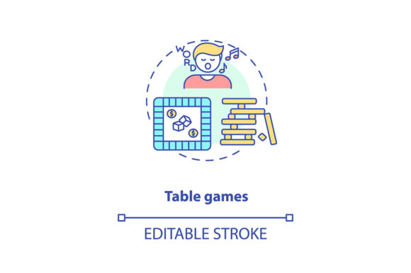 Table Games Concept Icon: Graphics and Icons